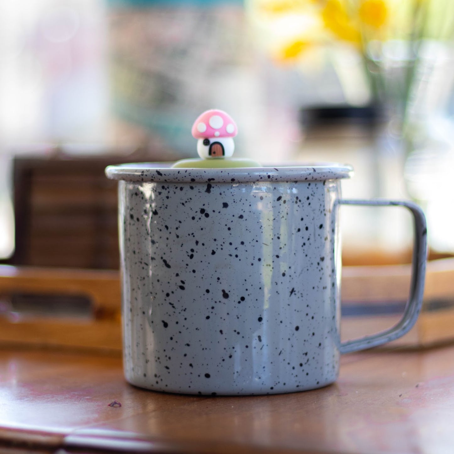 Pink Mushroom Cottage Floating Tea Steeper