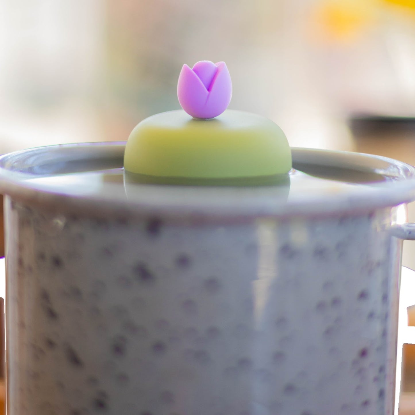 Purple Tulip Flower Floating Tea Steeper