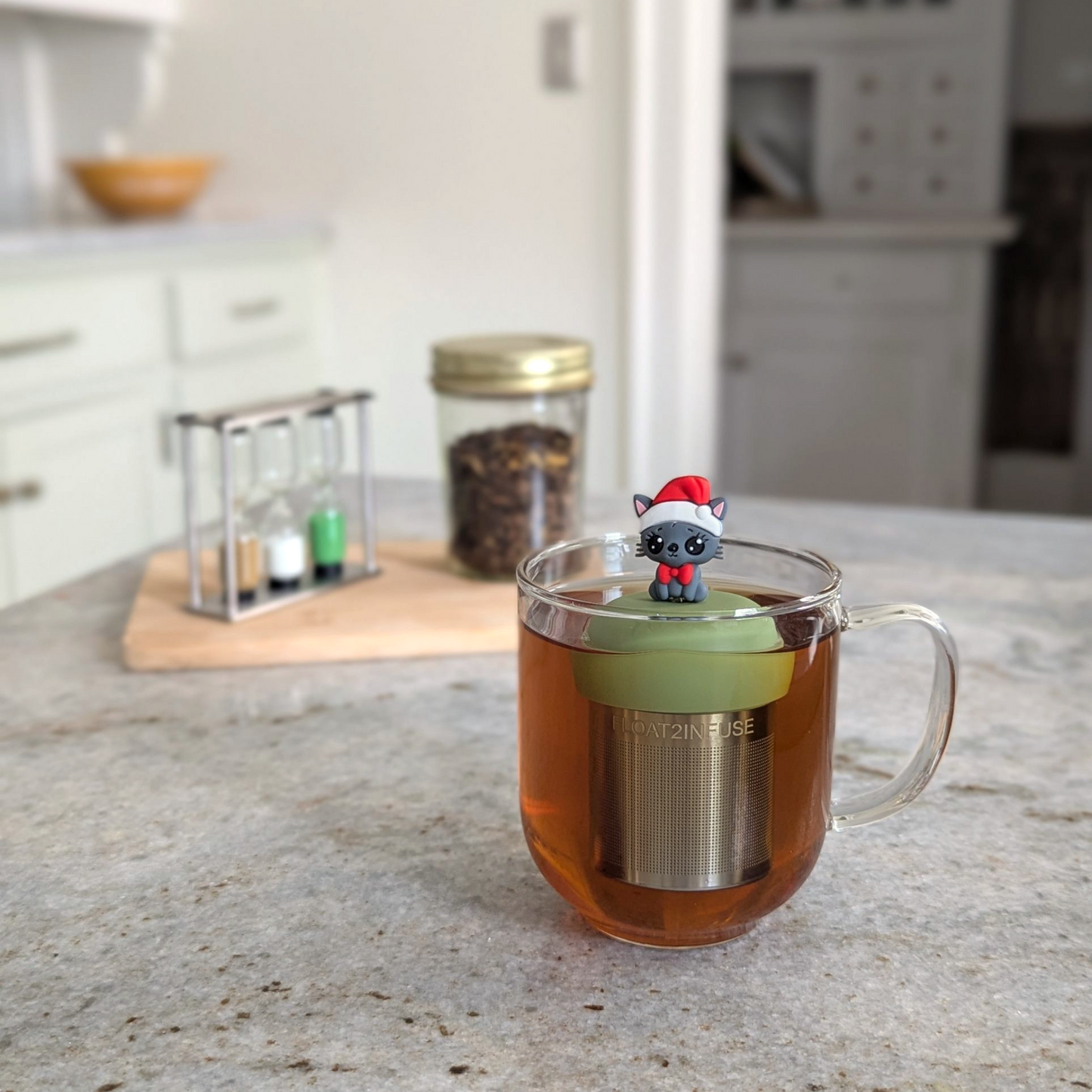 Christmas Cat Floating Tea Steeper