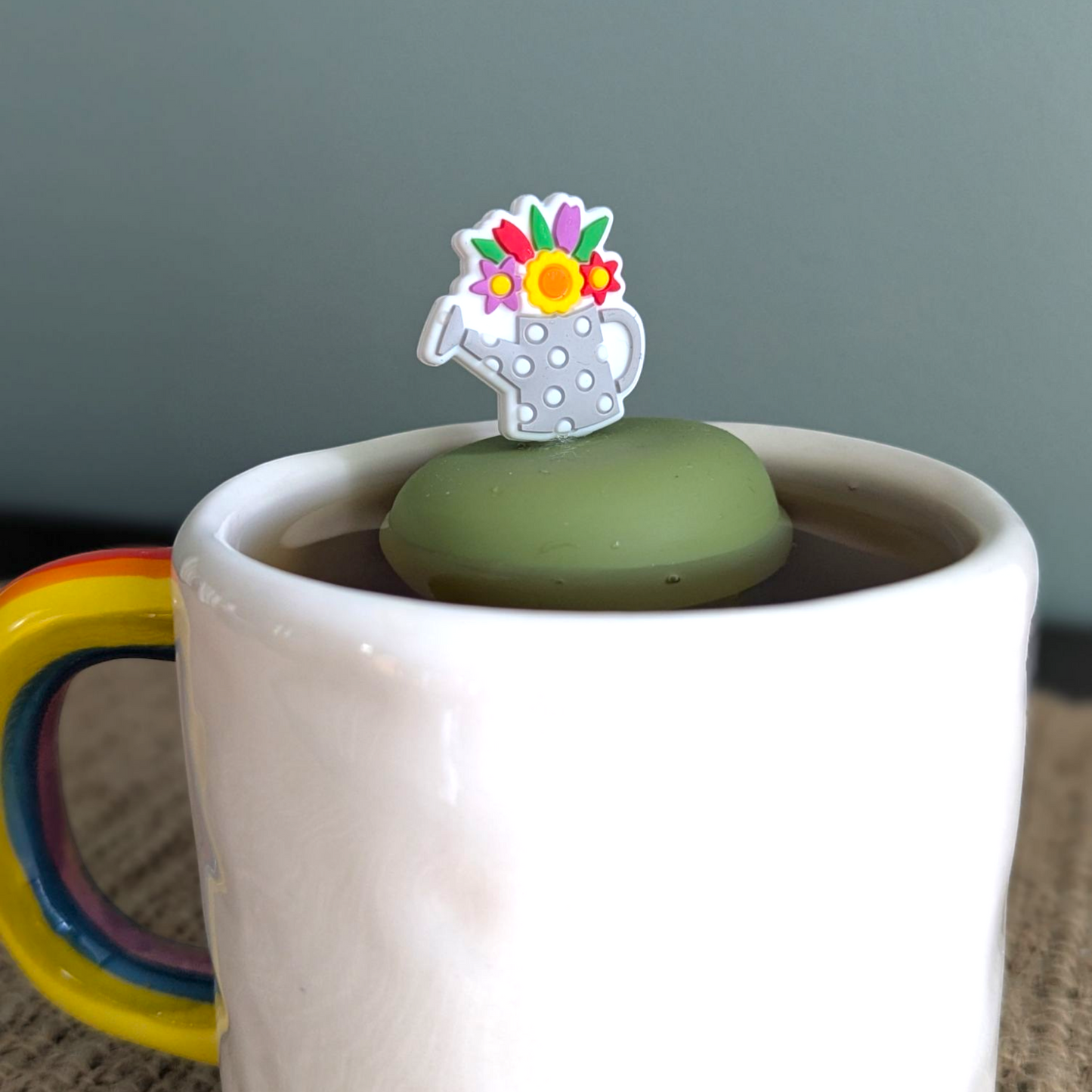 Floral Watering Can Floating Tea Steeper