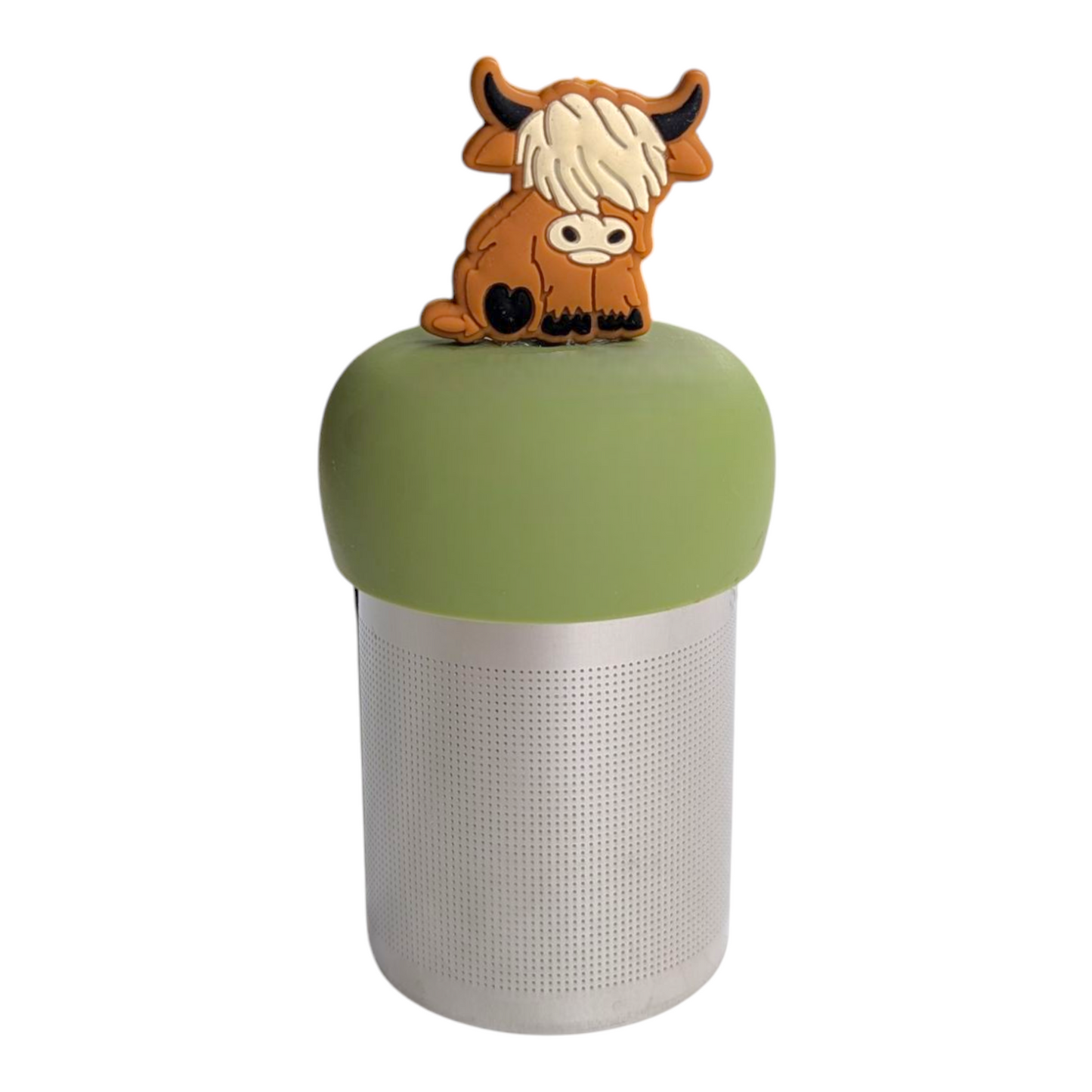 2D Highland Cow Floating Tea Steeper