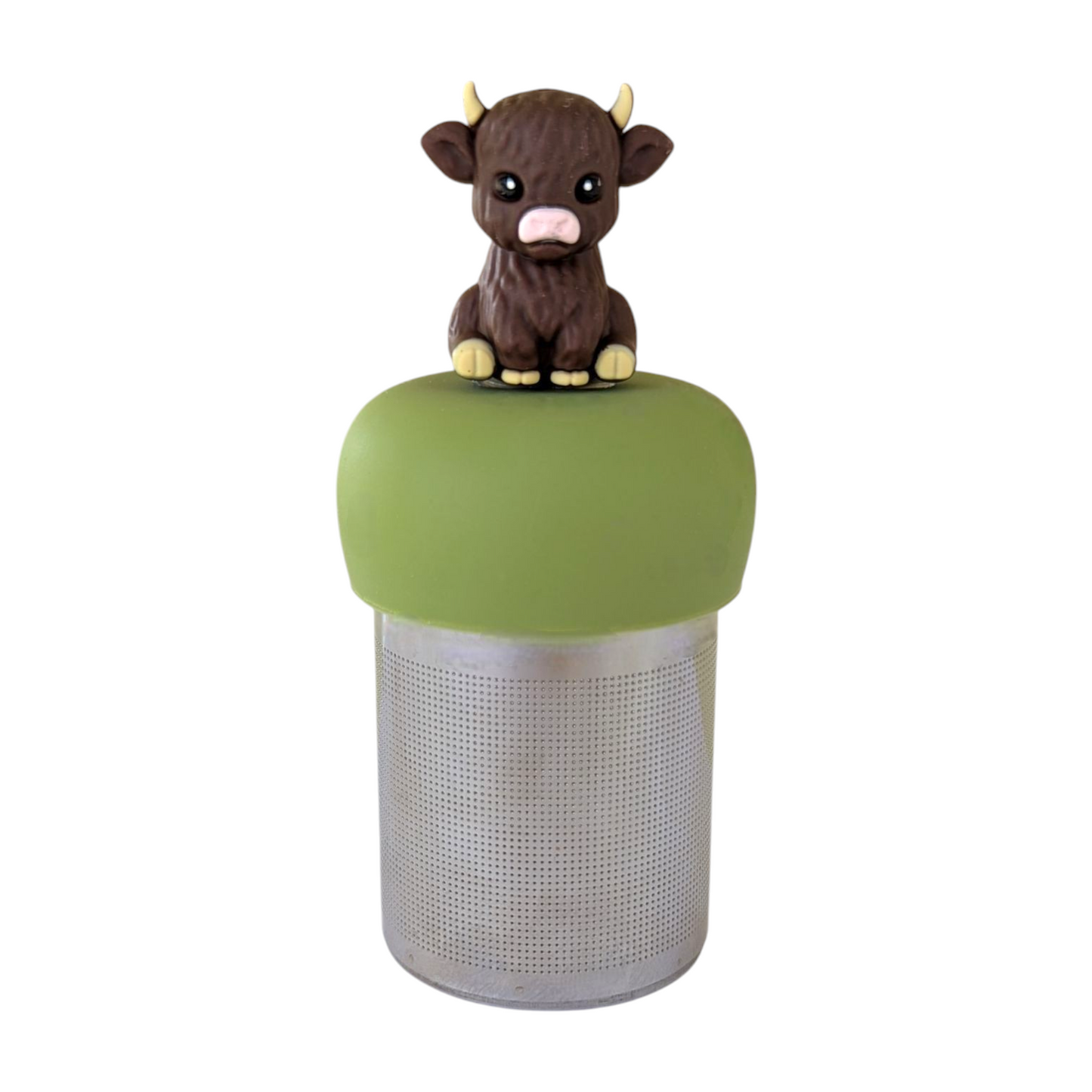 Brown Baby Cow Floating Tea Steeper