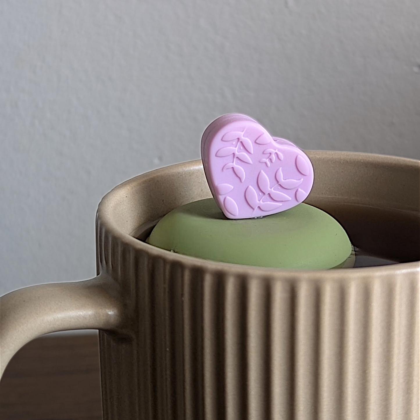 Lavender Purple Floral Heart Floating Tea Steeper