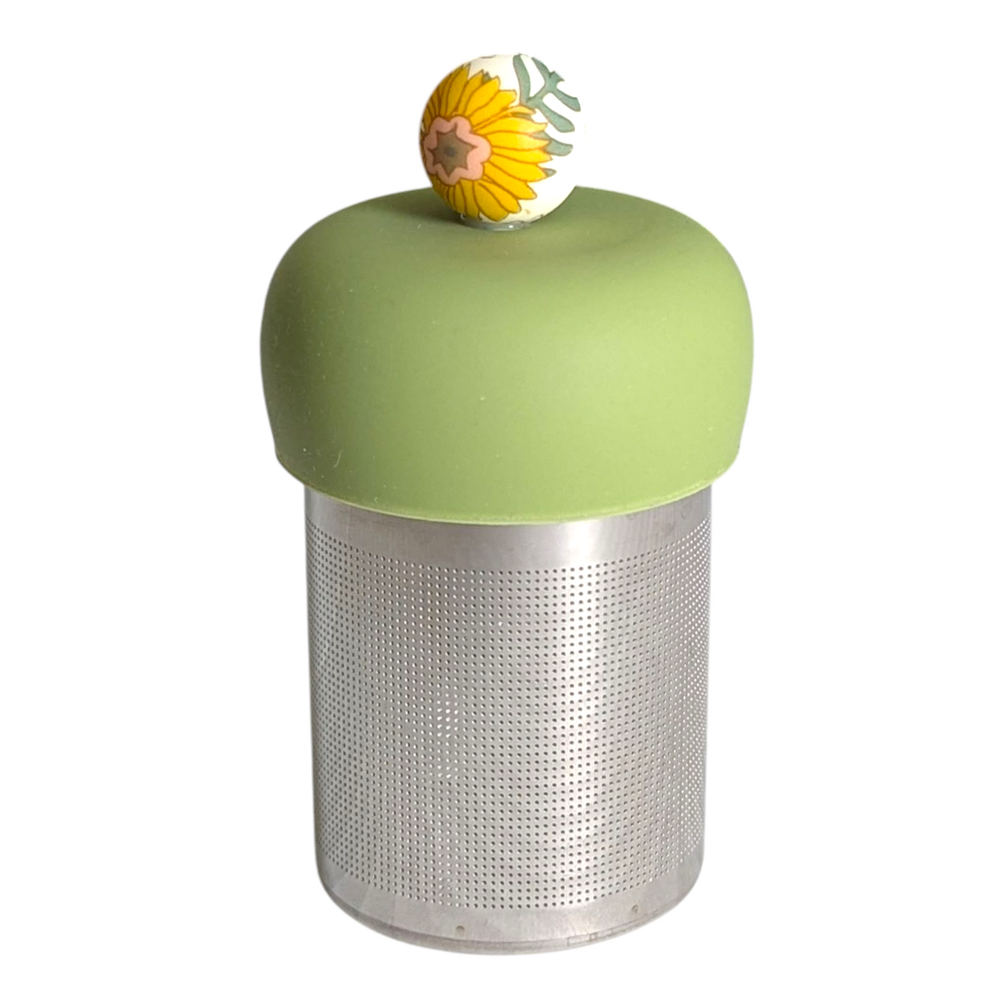Floral Daisy Fern Sphere Floating Tea Steeper