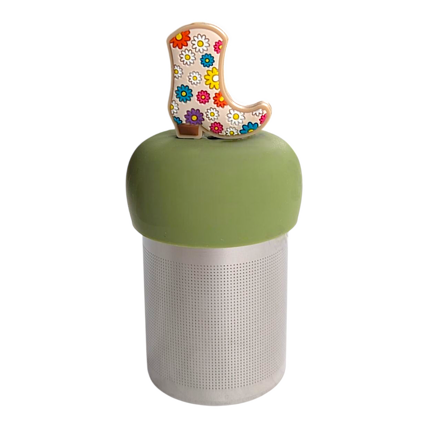 Floral Cowboy Boot Floating Tea Steeper