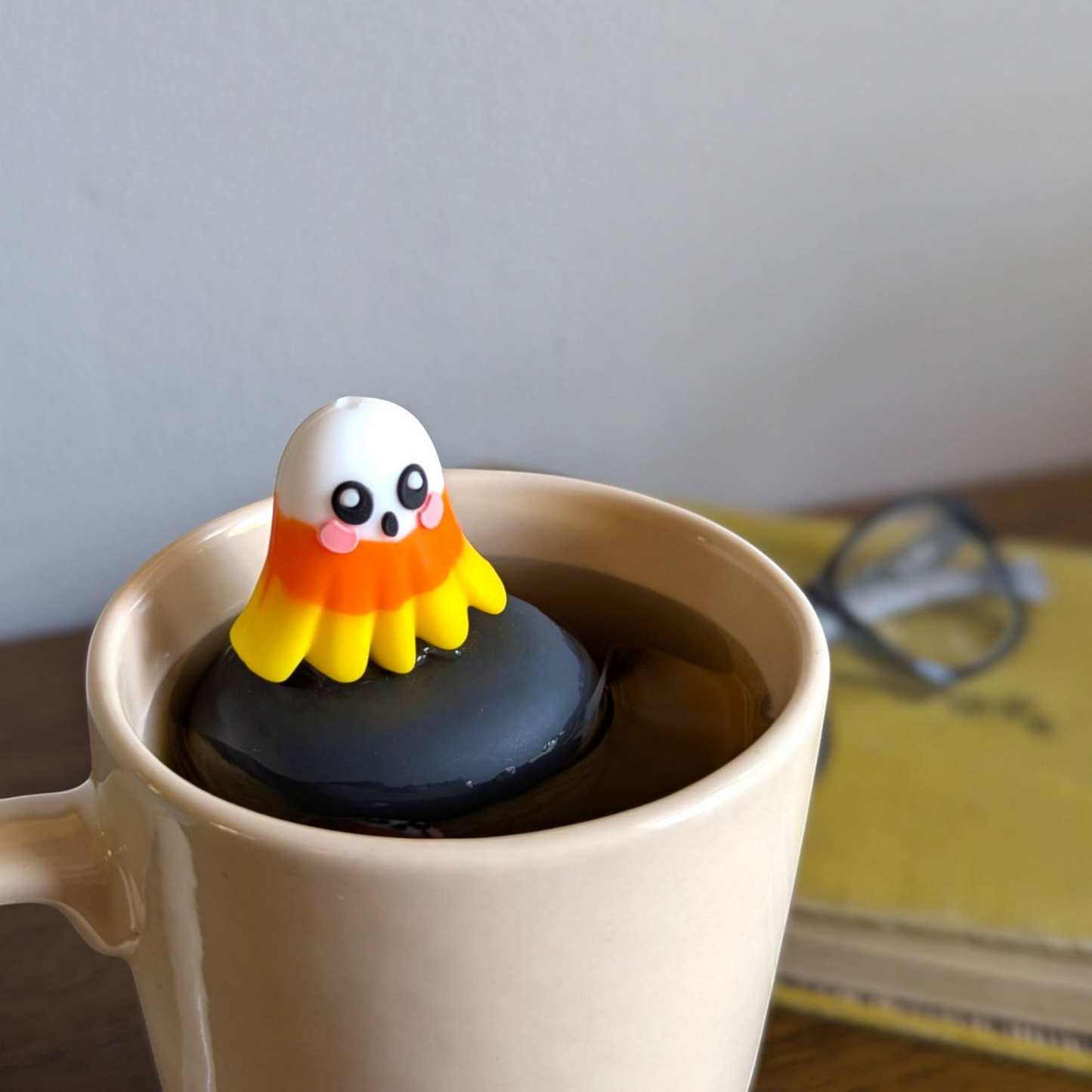 Candy Corn Ghost Floating Tea Steeper