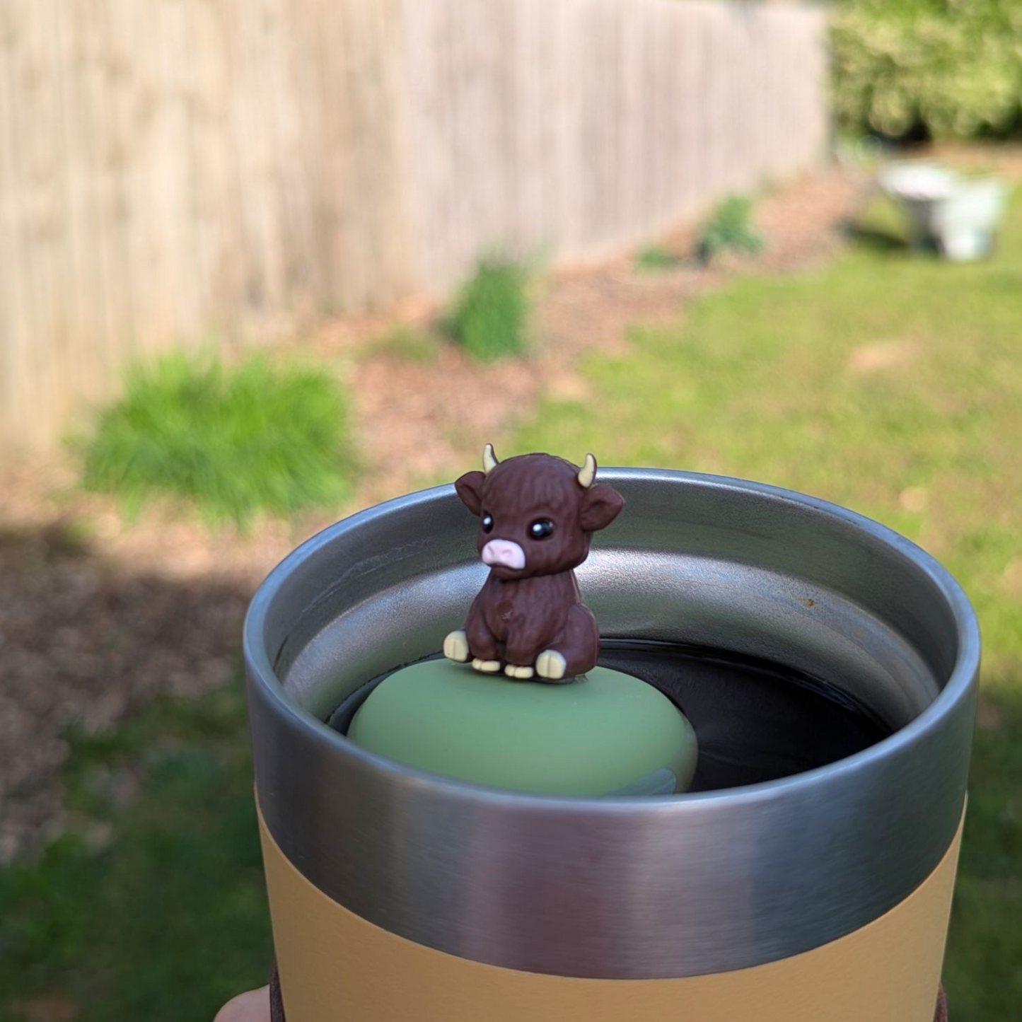 Brown Baby Cow Floating Tea Steeper