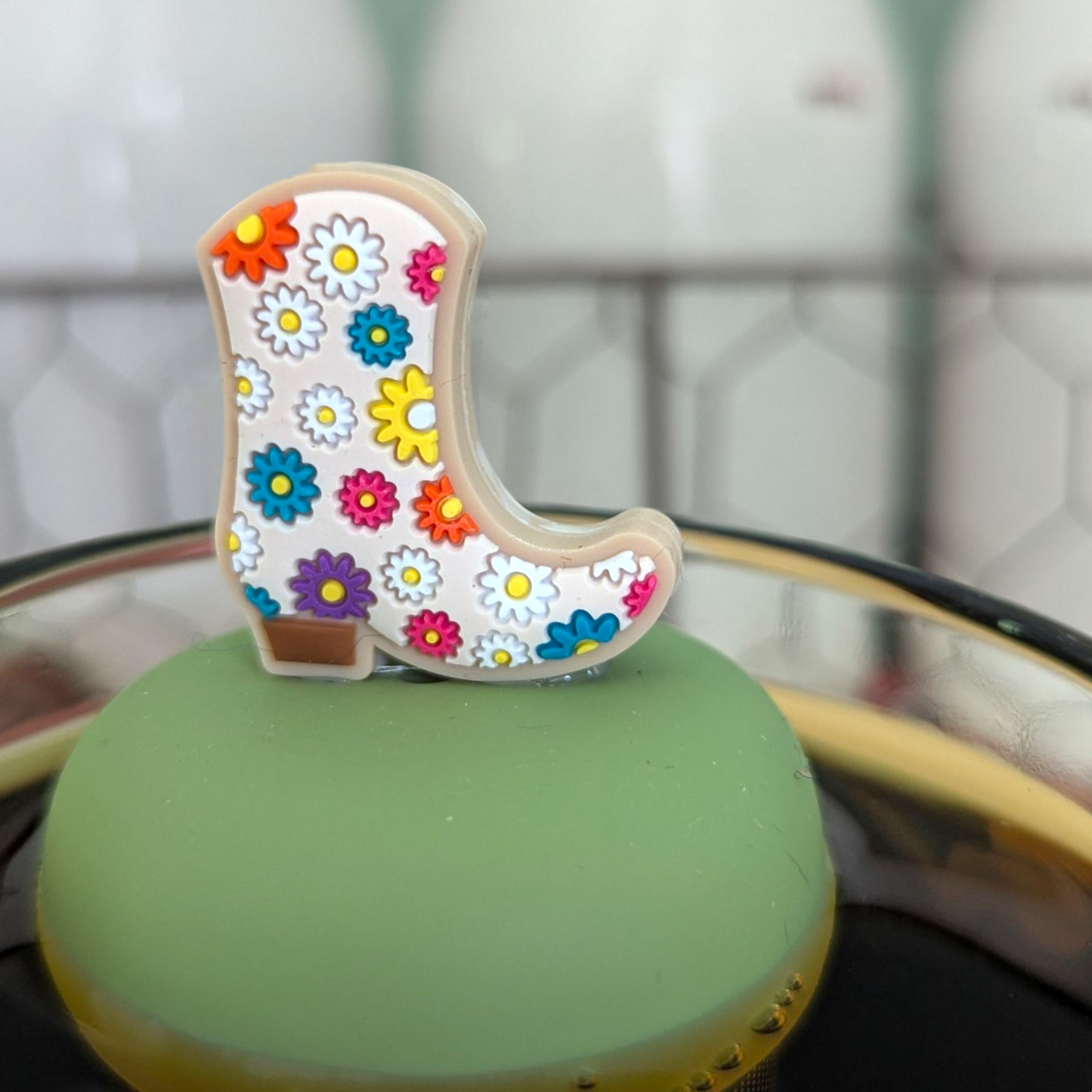 Floral Cowboy Boot Floating Tea Steeper