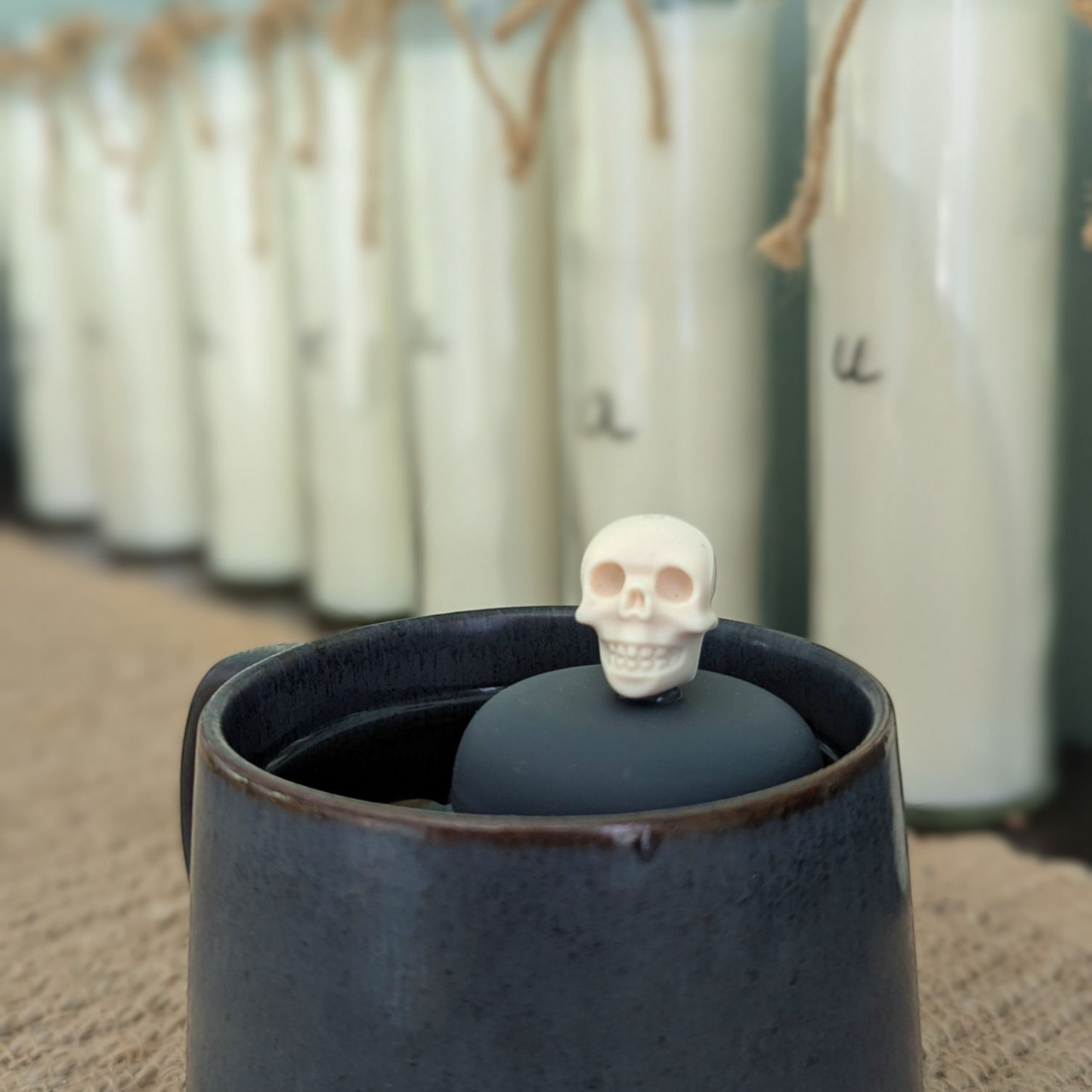 Ivory Skull Floating Tea Steeper