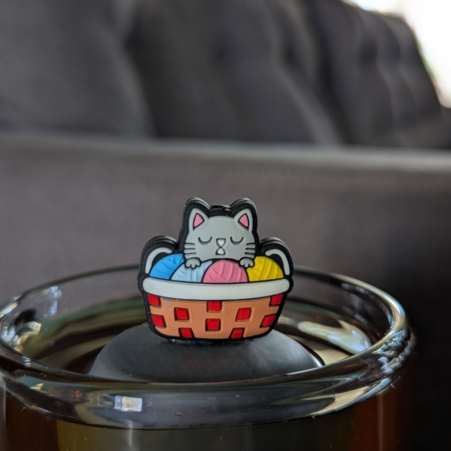 Cat Knitting Yarn Floating Tea Steeper