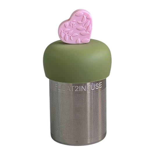 Light Pink Floral Heart Floating Tea Steeper