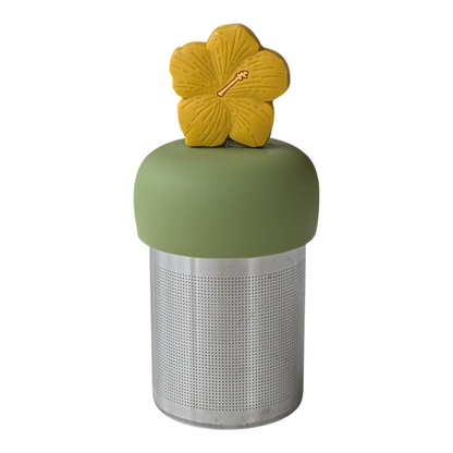 Yellow Hibiscus Flower Floating Tea Steeper