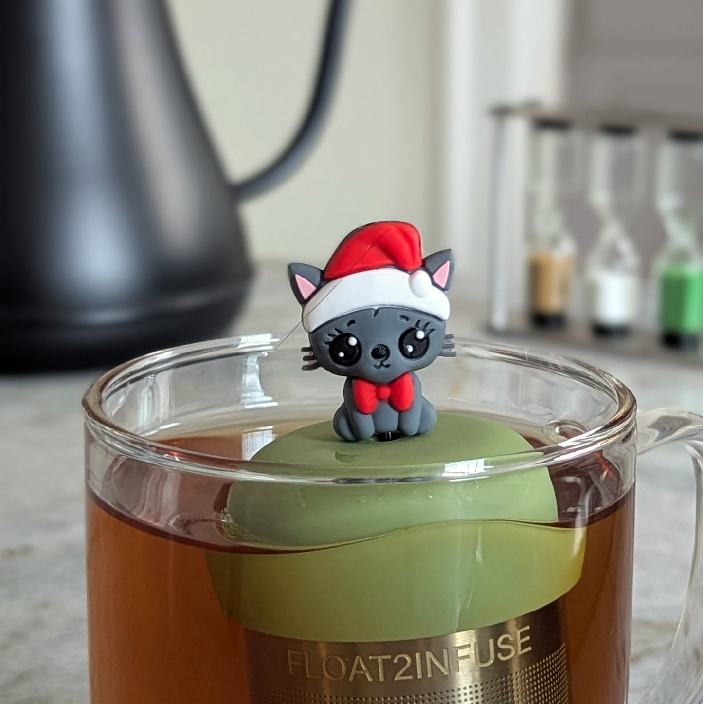 Christmas Cat Floating Tea Steeper