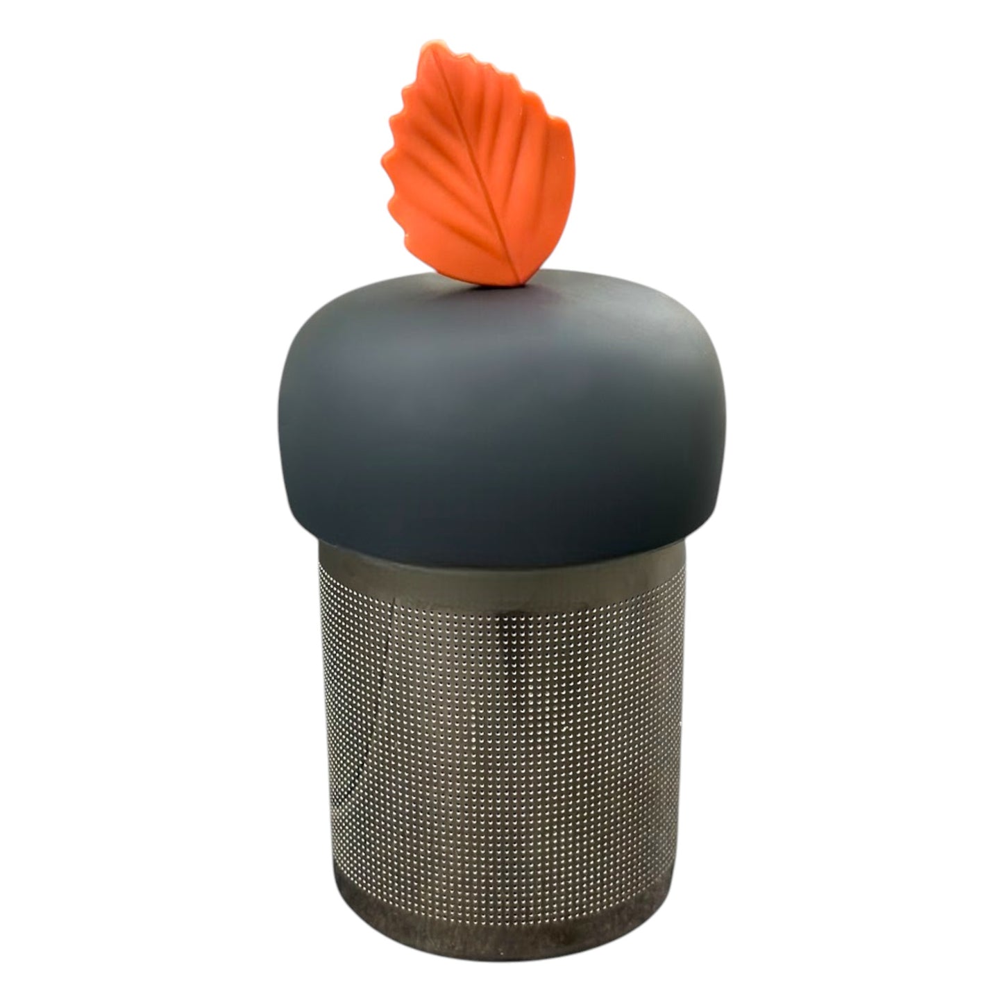 Maroon Red Leaf Floating Tea Steeper I Grey Base