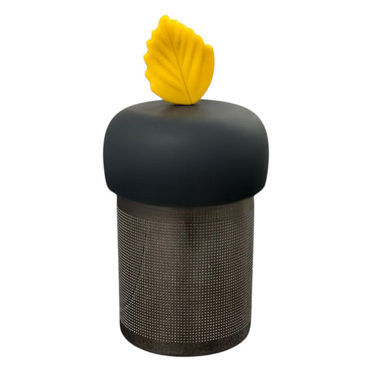 Honey Yellow Leaf Floating Tea Steeper I Grey Base