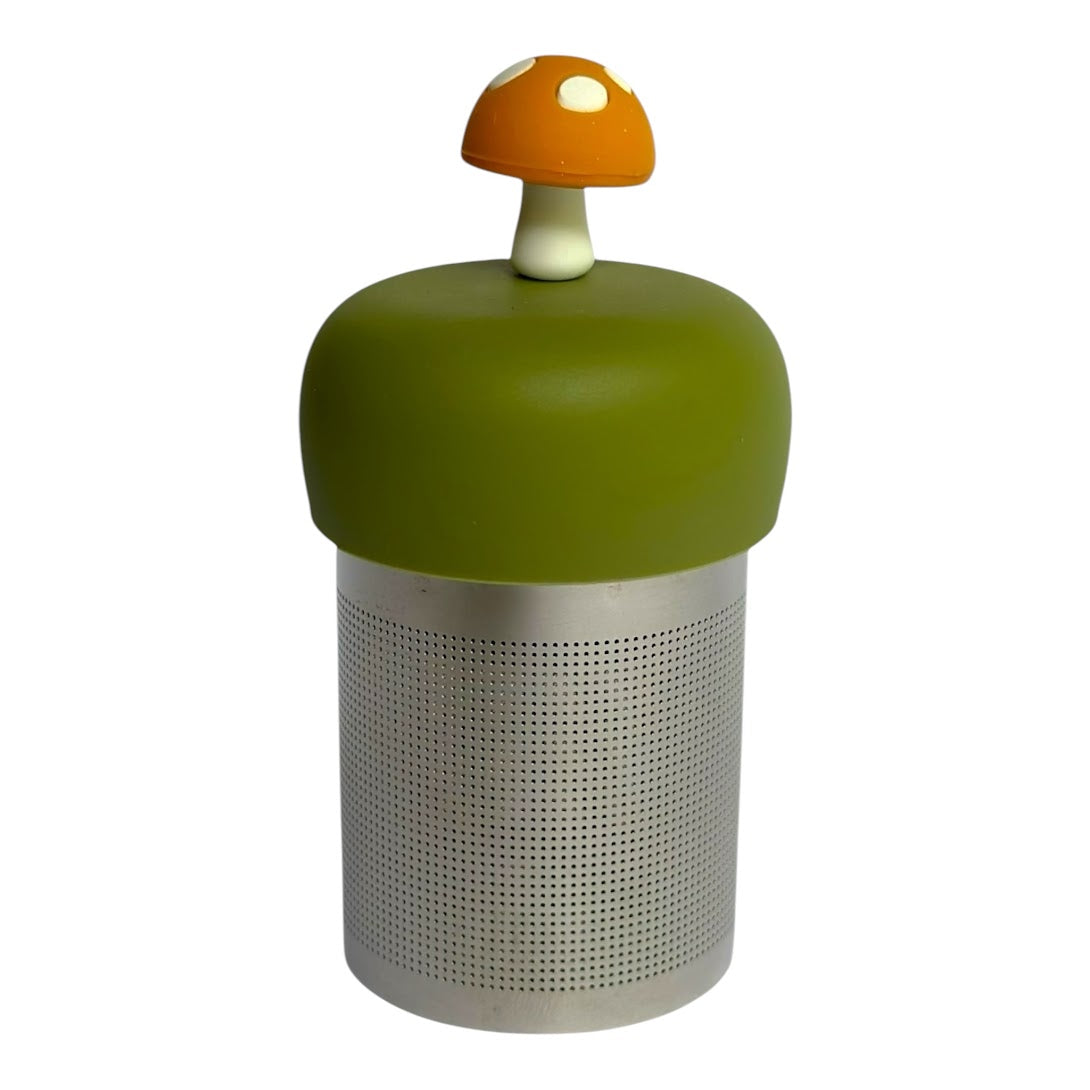 Golden Orange Mushroom Floating Tea Steeper I Green Base