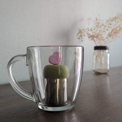 Lavender Purple Floral Heart Floating Tea Steeper