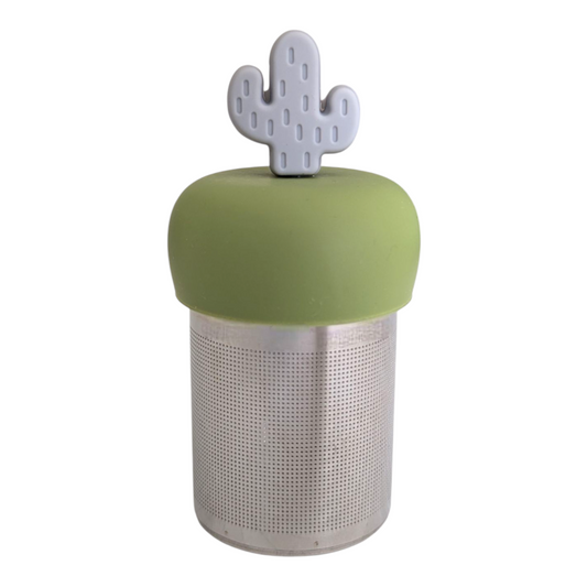 Grey Saguaro Cactus Floating Tea Steeper I Green Base