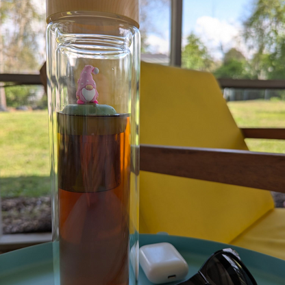 Pink Gnome Floating Tea Steeper