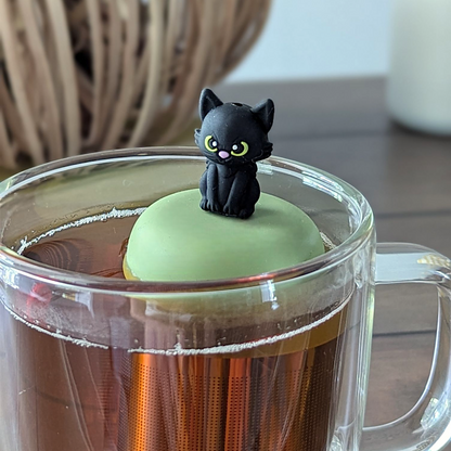 Black Halloween Cat Floating Tea Steeper