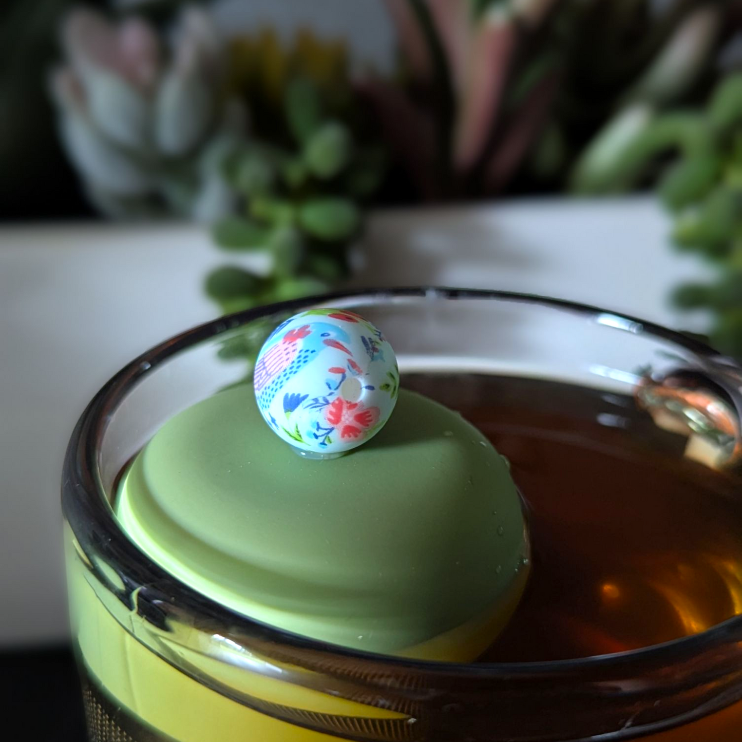 Floral Bird Pattern Floating Tea Steeper