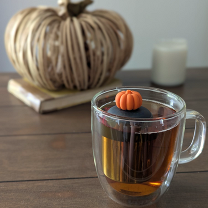 3D pumpkin Floating Tea Steeper l grey