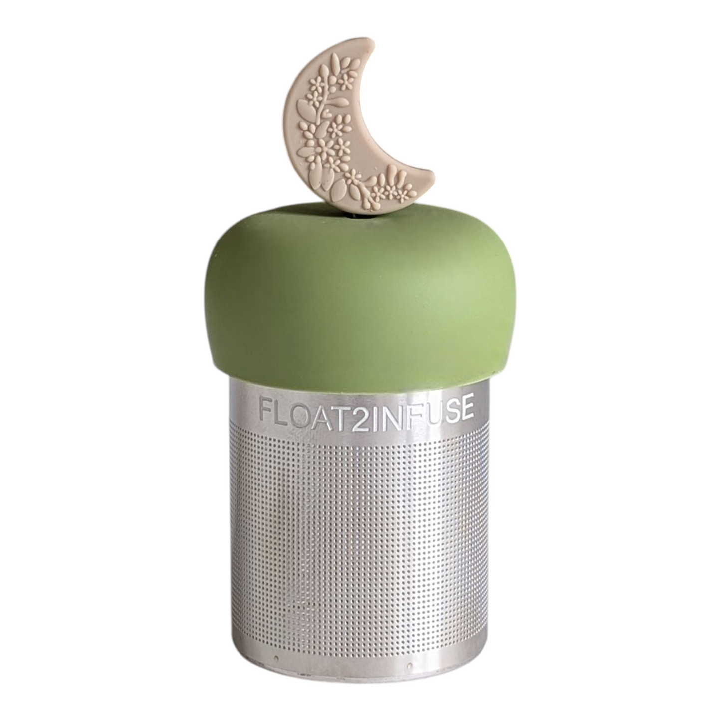 Beige Floral Crescent Moon Floating Tea Steeper