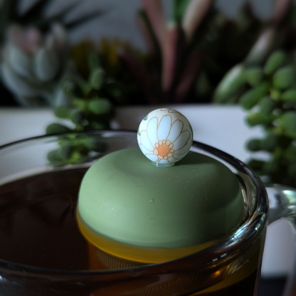 Floral Daisy Fern Sphere Floating Tea Steeper