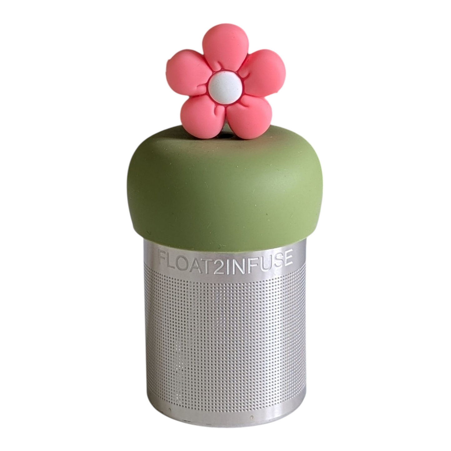 Coral Pink Daisy Floating Tea Steepe