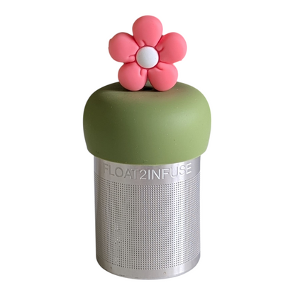 Coral Pink Daisy Floating Tea Steepe