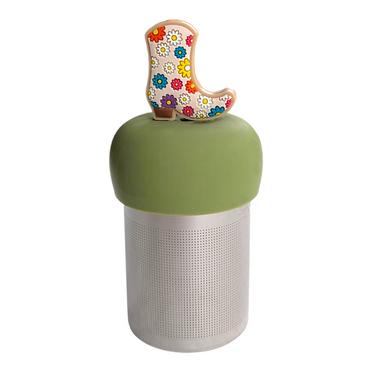 Floral Cowboy Boot Floating Tea Steeper