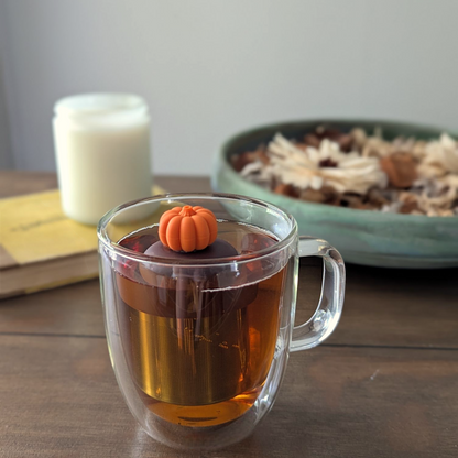 3D pumpkin Floating Tea Steeper l brown