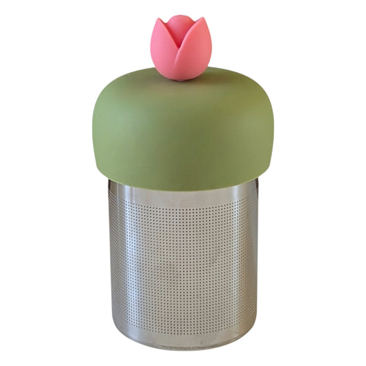 Pink Tulip Flower Floating Tea Steeper