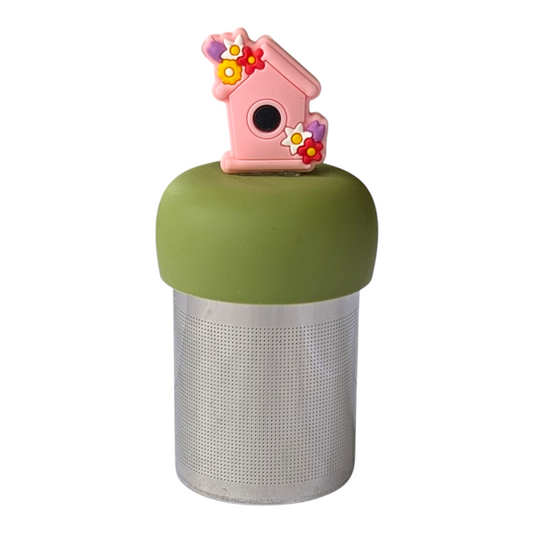 Floral Birdhouse Floating Tea Steeper
